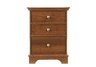 Leeward Traditions Cherry 3 Drawer Nightstand with Roller Glides