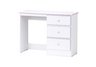 Miami Glacier White 3 Drawer Laptop Desk with Roller Glides