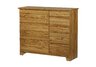 Shaker Hickory 7 Drawer Dresser with Roller Glides