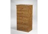 Special Hickory 5 Drawer Chest with Roller Glides