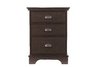 Windward Espresso 3 Drawer Nightstand with Roller Glides