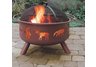 Big Sky Firepit w/ Wildlife Design, Georgia Clay