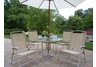 Sling Dining Set with Umbrella and Stand