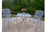 Mesh 3pc Bistro Set Metallic Silver
