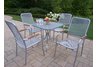 Mesh 5pc Dining Set Metallic Silver
