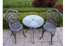 Hummingbird 3pc Bistro Set Antique Pewter