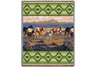 Wild Horses Green Tapestry Throw