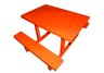 Picnic Table Kids Modern Orange Solid