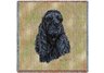 Black Cocker Square Throw Blanket