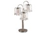 Antique Brass Finish Table Lamp with Crystal-Like Shades