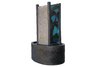 Stone Palm Tree Glass Fountain with Light - Small