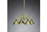 Chandelier 4 Light Fixture Polished Brass Finish Metal Shades