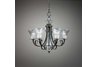 Chandelier 5 Light Fixture Olde Bronze Finish Glass Shades