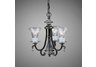 Chandelier 3 Light Fixture Olde Bronze Finish Glass Shades