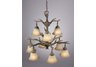 9 Light Faux Antlers Chandelier