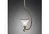 Mini pendant light tuscan gold finish etched glass