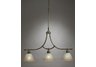 3 light island light with antique brass finish