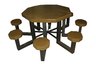 Picnic Table Octagon 48  Brown Tatter