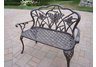 Butterfly Loveseat Bench Antique Bronze