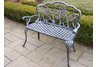 Butterfly Loveseat Bench Antique Pewter
