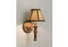 Wall Sconce light Island fixture gold finish wicker shade