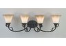 Vanity 4 Light Fixture Bronze Finish Glass Shade Victorian