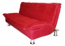 Microfiber Futon Sofa Bed - Red