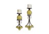 Set of 2 Candleholders - Antique Brass