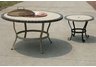 Stone Art 42 Inch Conversation Table and Copper Fire Pit Set