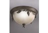 2 light flush mount with olde bronze finish