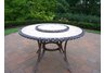 Stone Art 48 Inch Dining Table with Lazy Susan