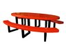 Picnic Table Oval 72 Orange Solid