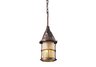 Rustica 1-Light Outdoor Pendant in Antique Copper with Scavo Glass