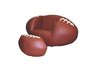 Football Chair & Ottoman Set
