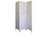 Shutter Door 3-Panel Room Divider - White