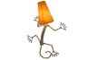 Gecko series Orange Wall sconce with wrought iron frame