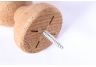 4.5 Inch Wood Ball Finial Mount Screw