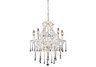 5 Light Chandelier In Antique White And Clear Crystal