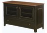 Amish Constructed Pine Black TV Cabinet with Maple Top