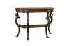Masterpiece Horse head Floral Demilune Console Table