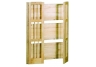 Natural Finish Stackable and Foldable Bookshelf