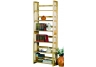 Natural Finish Stackable and Foldable Bookshelf