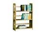 Natural Finish Stackable and Foldable Bookshelf