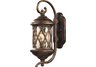1 Light Outdoor Sconce In Hazlenut Bronze And Designer Water Glass