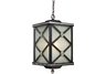1 Light Outdoor Pendant In Matte Black