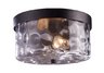 Grand Aisle 2-Light Outdoor Flush Mount In Hazelnut Bronze
