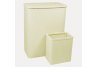 CHELSEA COLLECTION HAMPER AND MATCHING WASTEBASKET SETCREAM