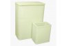 CHELSEA COLLECTION HAMPER AND MATCHING WASTEBASKET SETHERBAL GREEN