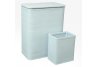 CHELSEA COLLECTION HAMPER AND MATCHING WASTEBASKET SETILLUSION BLUE