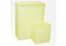 CHELSEA COLLECTION HAMPER AND MATCHING WASTEBASKET SETYELLOW